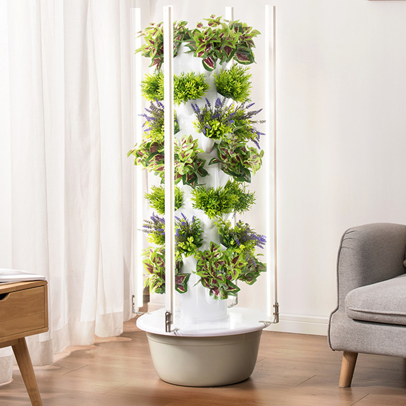 Kapalı bahçe 5 katmanlı Petal Topraksız Hidroponik Sistem LED ışığı ile büyüme kulesi
