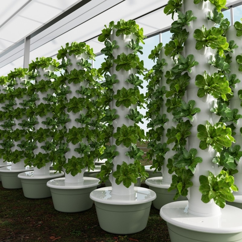 Kapalı bahçe 5 katmanlı Petal Topraksız Hidroponik Sistem LED ışığı ile büyüme kulesi