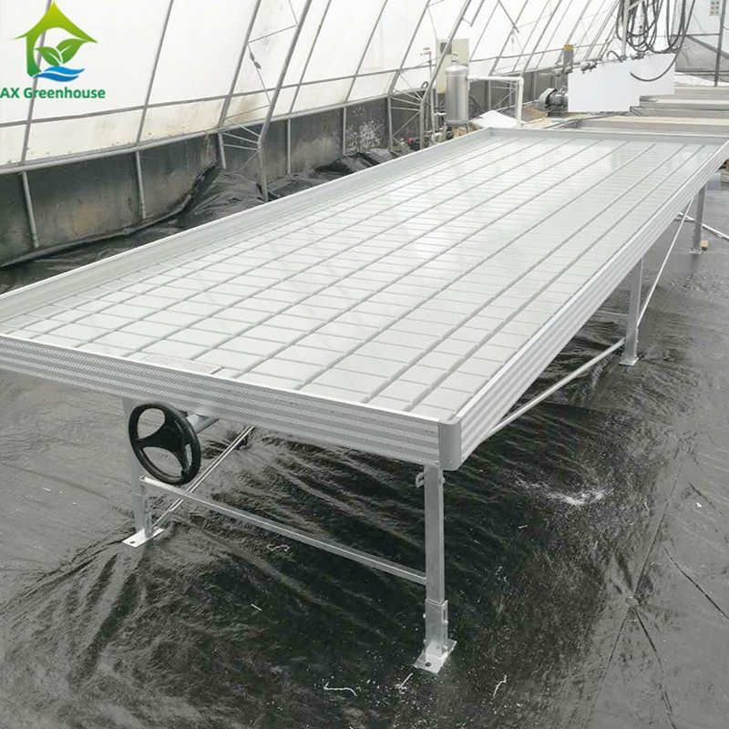 Ebb Flow Custom Double Layers Flood Grow Table Seedbed Rolling Bench Hareketli ve Çiçekler için Uygun