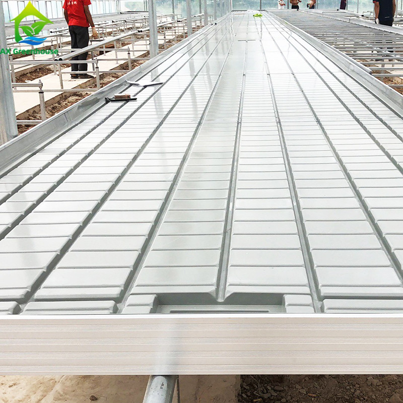 Ebb Flow Custom Double Layers Flood Grow Table Seedbed Rolling Bench Hareketli ve Çiçekler için Uygun