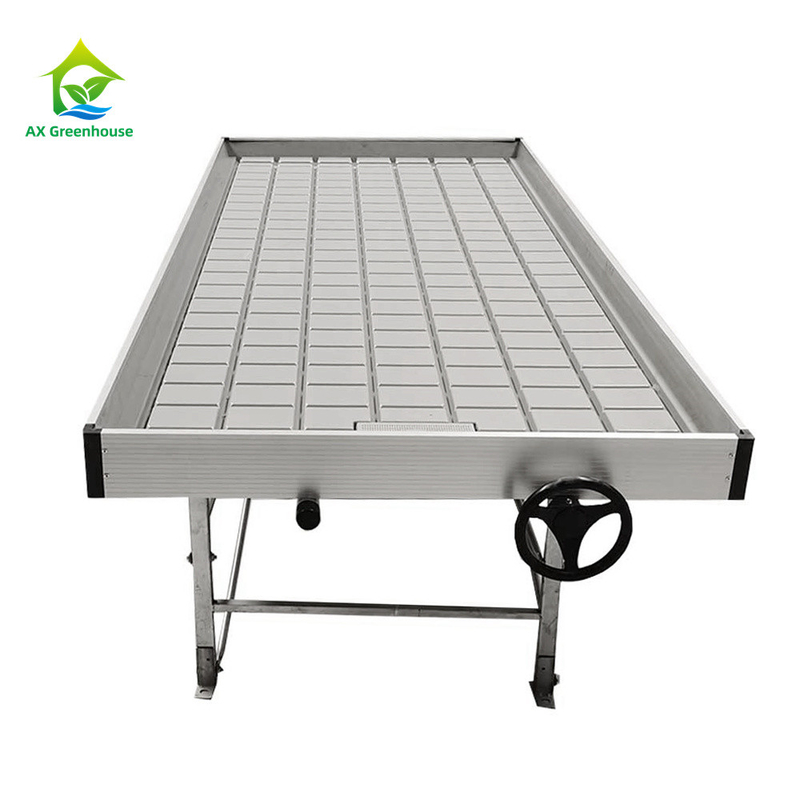 Ebb And Flow 4FT*8FT Dikey Hidroponik Hareketli Yuvarlak Bench Çubuklu Büyüme Masası